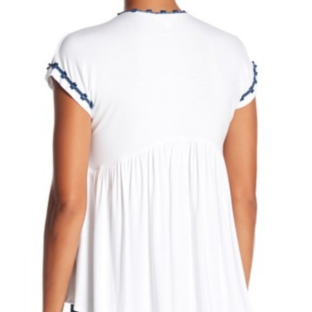 Nanette Lepore Embroidered Trim Blouse - Picture 2 of 6